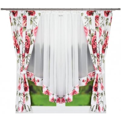 Fliying Hotová záclona Zarina červená 400x160 cm – Hledejceny.cz