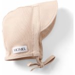 Moniel Dětská rostoucí zavazovací čepice s kšiltem Pastel béžová – Zboží Dáma