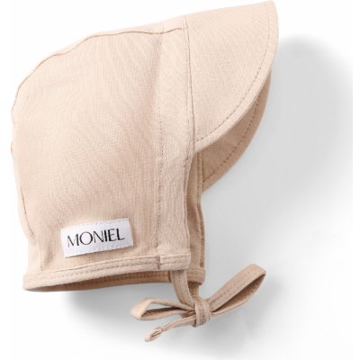 Moniel Dětská rostoucí zavazovací čepice s kšiltem Pastel béžová – Zboží Dáma
