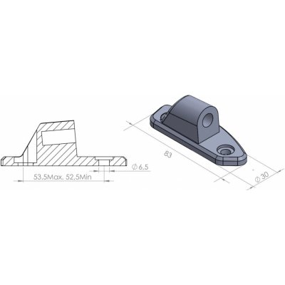 Adaptér na zpětné zrcátko PUIG ADAPTER REAR MIRROR RIGHT RETR.HI-TECH I,II,III 9525N černý to fairing 9525N – Zbozi.Blesk.cz