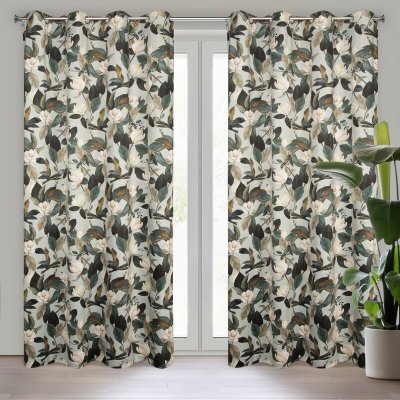 Takoy Závěs ELENI z měkkého sametu s botanickým motivem s 3D efektem 140 x 250 cm-HF-410933 | 140 x 250 cm – Hledejceny.cz