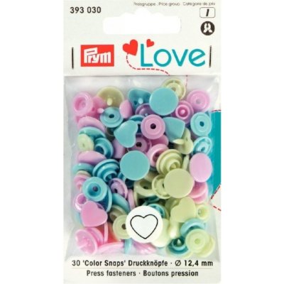 Prym LOVE plastové patentky Color snaps srdíčka modro-růžovo-zelené – Hledejceny.cz
