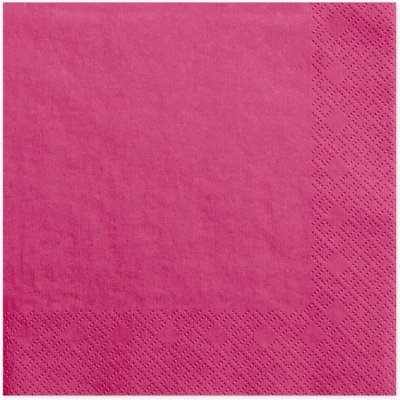 PartyDeco ubrousky papírové 3V magenta 33x33cm 20ks – Zboží Dáma