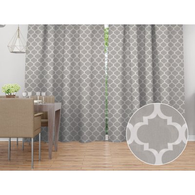 Biante Bavlněný závěs Sandra SA-188 Šedé Maroko 150x150 cm – Hledejceny.cz