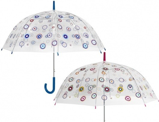 Průhledný deštník PVC s barevnými kolečky od 229 Kč - Heureka.cz