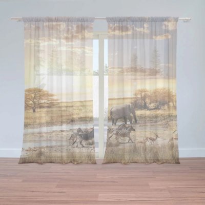 Záclony Safari: 2 ks - 150x250 cm - Sablio – Hledejceny.cz