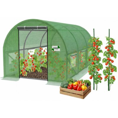 Garden Line ZAHRADNÍ FÓLIOVÝ TUNEL 3 SEGMENTOVÝ ZELENÝ 3 x 2 x 2 M *5552 – Zboží Mobilmania