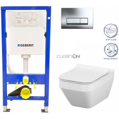 Geberit Duofix tlačítko DELTA51 CHROM WC CERSANIT CREA HRANATÉ CLEANON + Sedátko 458.103.00.1 CR2 – Sleviste.cz