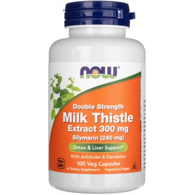 Now Foods Ostropestřec Mariánský Milk Thistle 300 mg Extract 100 kapslí – Hledejceny.cz