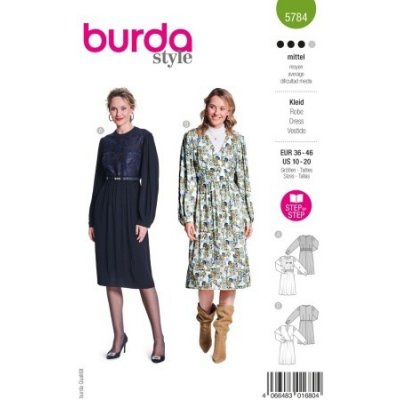 Střih Burda 5784 na dámské šaty – Zboží Dáma