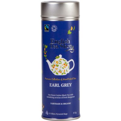 English Tea Shop Černý čaj Earl Grey s bergamotem plechovka 15 pyramidek – Zboží Mobilmania