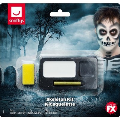 Smiffys Kostlivec makeup bílý a černý makeup černá – Sleviste.cz