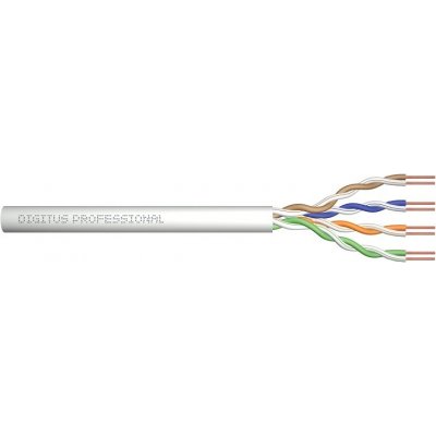 Digitus ACU-4511-305 ASSNET100 CAT 5e U UTP instalační kabel, drát, délka 305M, Papírový Box, AWG 24/1, PVC barva šedá – Sleviste.cz