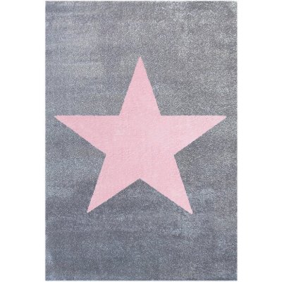 Livone Happy Rugs STAR stříbrno-šedý/růžový