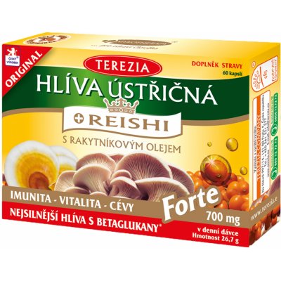 Terezia Company Hlíva ústřičná s Reishi Forte 60 kapslí – Hledejceny.cz