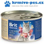 Brit Premium by Nature Cat Chicken with Beef 200 g – Zboží Mobilmania