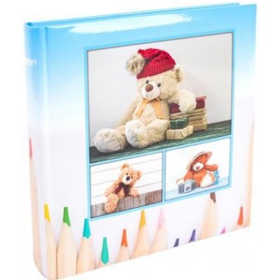 Dětské fotoalbum, 10x15 , zasunovací KD-46200B Teddy 1 modré – Zboží Mobilmania