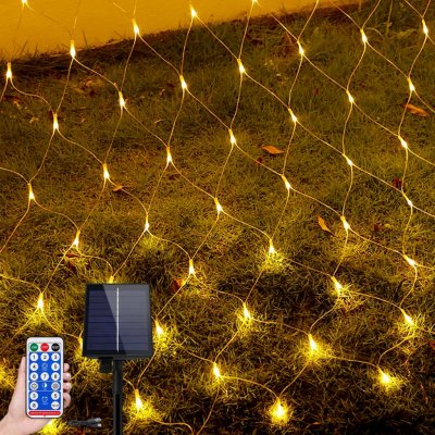 CEEDIR Solární světelná síť venkovní 6x4m 480LEDs pohádková světla teplá bílá pohádková světla s 8 světelnými režimy paměťová funkce & časovač & USB & tmavě zelená světelná linka Vánoční světla venkov – Hledejceny.cz