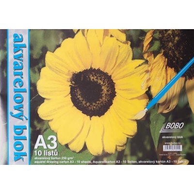 BOBO Akvarelový papír A3 10 listů lepený blok – Zboží Mobilmania