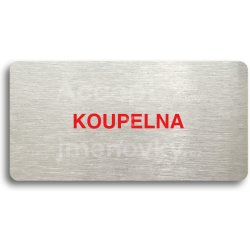 ACCEPT Piktogram KOUPELNA - stříbrná tabulka - barevný tisk bez rámečku