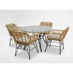 Pro-Tech shop Sada zahradního nábytku – hnědá, polštáře – šedé 62053 ABI7503 – Zboží Mobilmania