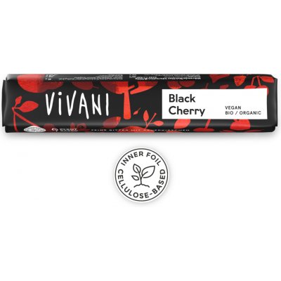 VIVANI hořká čokoláda s višněmi 35 g – Zboží Dáma