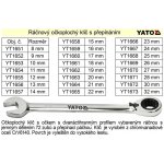 Yato Klíč očkoplochý ráčnový 22mm YT-1665 – Zboží Dáma
