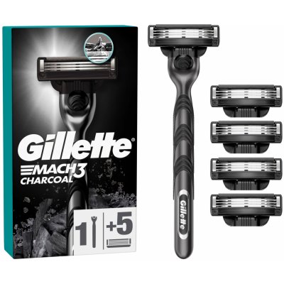 Gillette Mach3 Charcoal 5 ks – Zboží Dáma