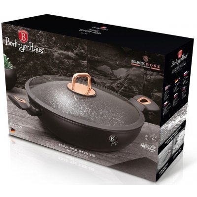 BerlingerHaus Pánev WOK s poklicí Black Rose Collection 30 cm