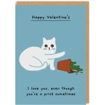 Ohh Deer Valentýnské přání I love you even though you're a prick sometimes, modrá barva, papír – Hledejceny.cz