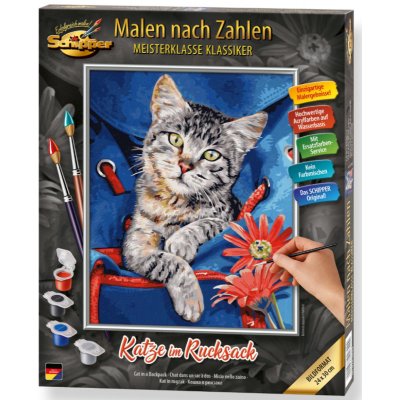 Malování podle čísel Kočka v batohu Katze 24 x 30 cm – Zboží Dáma