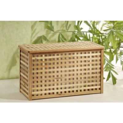 Velký koš na prádlo, komoda nebo prádelní truhla z masivního ořechového dřeva s vnitřním plátěným sáčkem. Rozměry: 78x38x47cm. – Hledejceny.cz