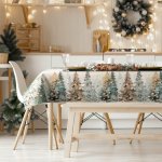 EUROFIRANY VÁNOČNÍ GOBELÍNOVÝ UBRUS FOREST 140X180 CM – Zboží Dáma