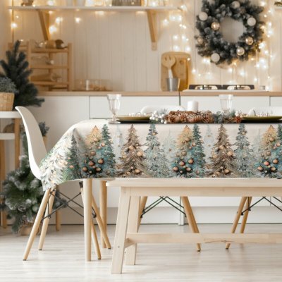 EUROFIRANY VÁNOČNÍ GOBELÍNOVÝ UBRUS FOREST 140X180 CM – Zboží Dáma