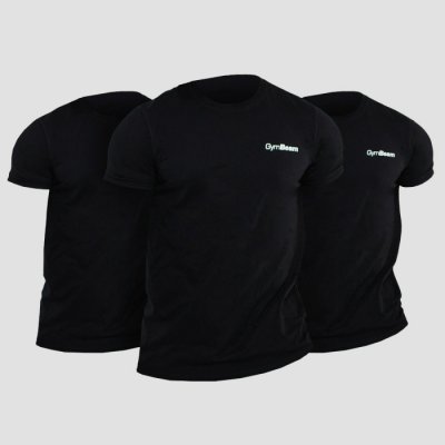 GymBeam Men‘s Basic T-Shirt 3Pack Black černá 3pack – Zboží Dáma