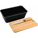 KESPER Chlebník S Prkénkem A Nožem 348 X 155 X 20 cm Černý 58481 – Sleviste.cz