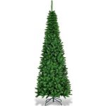 Umělý vánoční stromek CM22072DE, 225 cm, s kovovým stojanem - A COSTWAY – Hledejceny.cz
