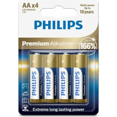 Philips Premium Alkaline AAA 4ks LR03M4B/10 – Zboží Mobilmania