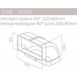 Elica 1053S Vertikální koleno 90°, 220x90mm – Zbozi.Blesk.cz