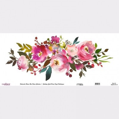 Cadence Rýžový papír v roli 30 x 68 cm Růžová kytice – Zboží Mobilmania