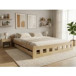 Textilomanie Naomi zvýšená borovice s laťkovým roštem matrace Coco Maxi 20 cm – Sleviste.cz