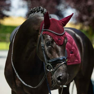 Equestrian Stockholm Čabraka na uši Velvet Merlot – Zboží Mobilmania