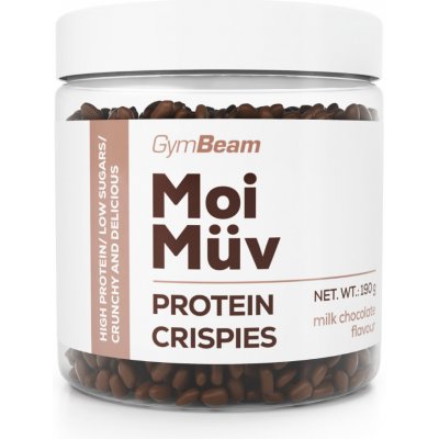 MoiMüv Protein Crispies GymBeam mléčná čokoláda 190 g