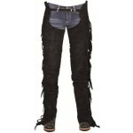 HKM Chapsy kožené s třásněmi černé – Zboží Mobilmania