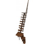 Minka STAIRS Lomené modulové schodiště Quatro Turn ořech/černá, 298 cm – Zbozi.Blesk.cz