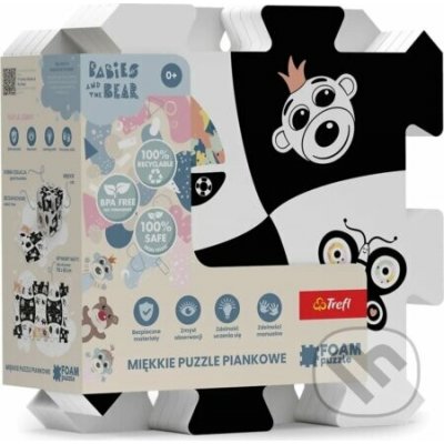 Trefl Pěnové puzzle Treflíci Černá a bílá 162192 8 dílků – Zboží Mobilmania