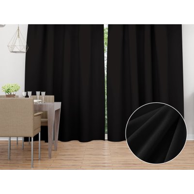 Biante Sametový závěs Velvet Premium SVP-023 Černý 135x190 cm – Hledejceny.cz