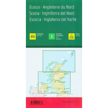 Skotsko severní Anglie mapa Freytag 1:400 000 Velká Británie