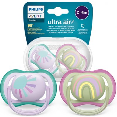 Avent SCF085/59 Dudlík Ultra Air slunce/duha růžová