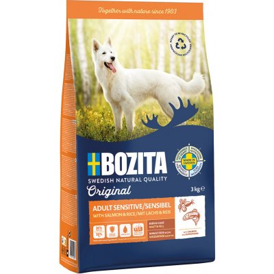 Bozita Original Adult pro citlivou kůži a srst s lososem a rýží bez pšenice 2 x 3 kg – Zbozi.Blesk.cz